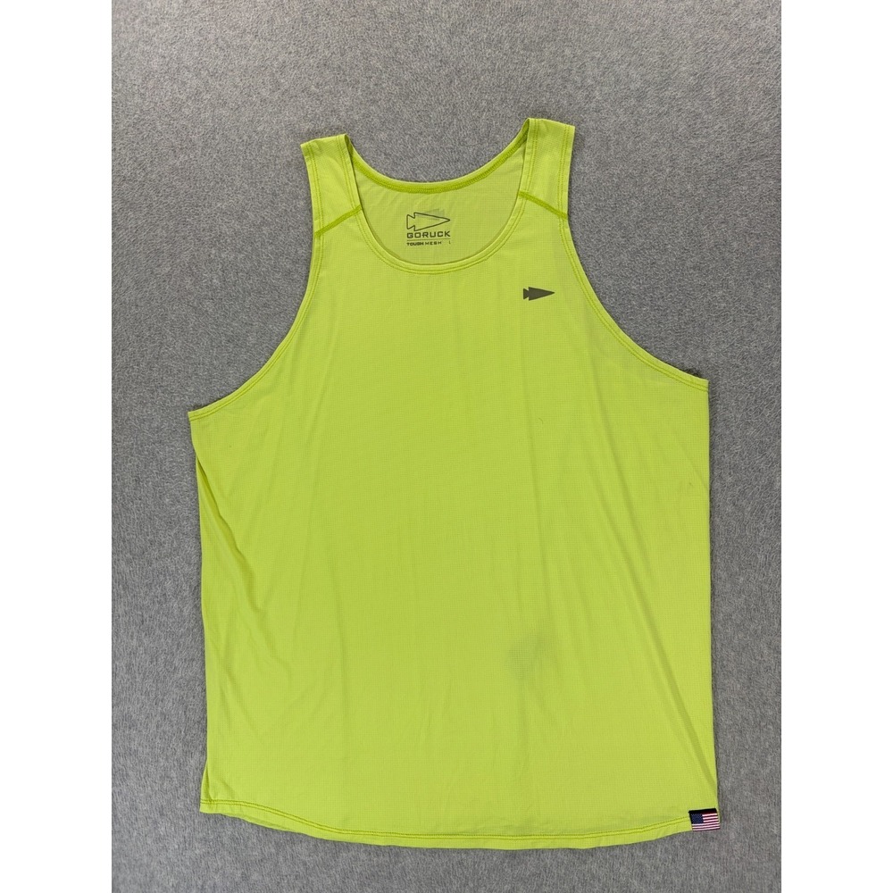 GoRuck Tough Mesh Performance Tank Top (Men's Large) Neon